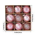 thumbnail image 3 of Hvmvliv Christmas Ornaments 9Pc 3.12inch Pink Electroplated Painted Christmas Tree Ornaments Shatterproof Hanging Balls for Xmas Party Decoration Decorative Balls Ornaments Pink, 3 of 6