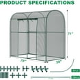 thumbnail image 5 of ABORON Crop Cages for Garden Plant, 78.7"H x 39.4"W x 71"H Raised Garden Bed Cover with Zippered Door, Plant Protection Tent Wind-Resistant Plant Cages for Outdoor Plants Vegetable Flower, 5 of 9