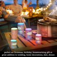 thumbnail image 7 of WOBOGO Size Combo Candle Flickering Flameless with Remote Control and Timer for Romantic Atmosphere Illustration Of Fortune Cats with Blue Snowflakes, 7 of 7