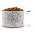 thumbnail image 2 of Pet Junkie Elevated Large Terrazzo Food & Water Bowl with Stainless Steel Inner Dish for Dogs, White, 2 of 6