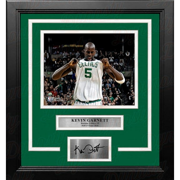 Kevin Garnett Celebration Boston Celtics 8" x 10" Framed Basketball Photo with Engraved Autograph