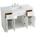 thumbnail image 3 of Elegant Decor Moore 48" Single Quartz Top Bathroom Vanity in White, 3 of 15