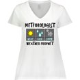 thumbnail image 3 of Inktastic Meteorologist Weather Prophet Women's Plus Size V-Neck T-Shirt, 3 of 5