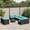 Black and blue, variant on vidaXL Patio Sofa Set with Cushions Lounge Setting Outdoor Furniture Poly Rattan