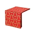 thumbnail image 2 of 70.86x11.02 Inch Christmas Table Runner with Gold Embroidered Tree Design Red White Green for Festive Dining Decor (Red), 2 of 6