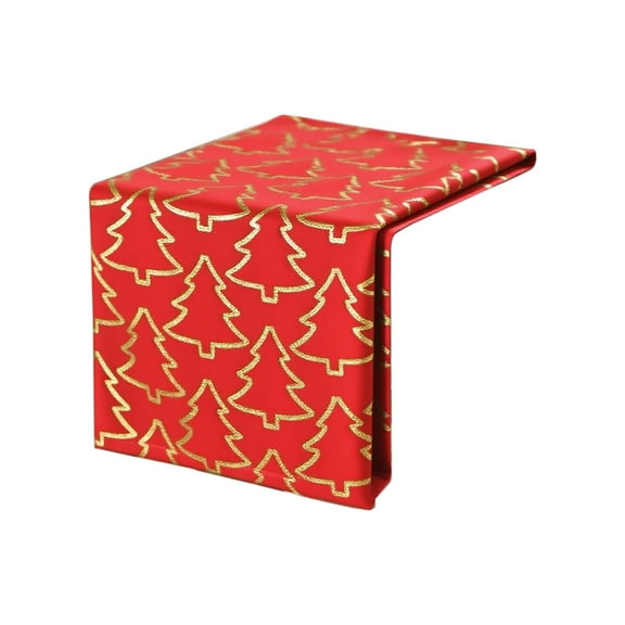 Christmas Table Runner – 70.8"x11" Holiday Dining Table Decoration with Embroidered Christmas Tree, Red Green White Options for Festive Décor