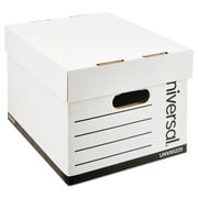 Universal Extra-Strength Storage Box, Letter/Legal, 12 x 15 x 10, White, 12/Carton