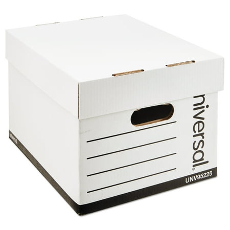 Universal Extra-Strength Storage Box, Letter/Legal, 12 x 15 x 10, White, 12/Carton