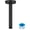 Black, variant on Ceiling Mounted Shower Arm, 6 Inch Shower Pipe with Flange, 1/2 NPT Round Shower Stem for Rain Shower , Chrome