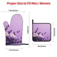 thumbnail image 2 of Sikiie Lavender Roses Arrangement Oven Mitts and Pot Holders, Silicone Oven Gloves, Heat Resistant Oven Mitts 4Pcs Set, 2 of 6