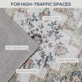 thumbnail image 4 of Demi Bonn 8x10ft Area Rug, Vintage Machine Washable Rug, Non-Slip Carpet for Living Room, Bedroom, Dining Room, Brown, 4 of 6