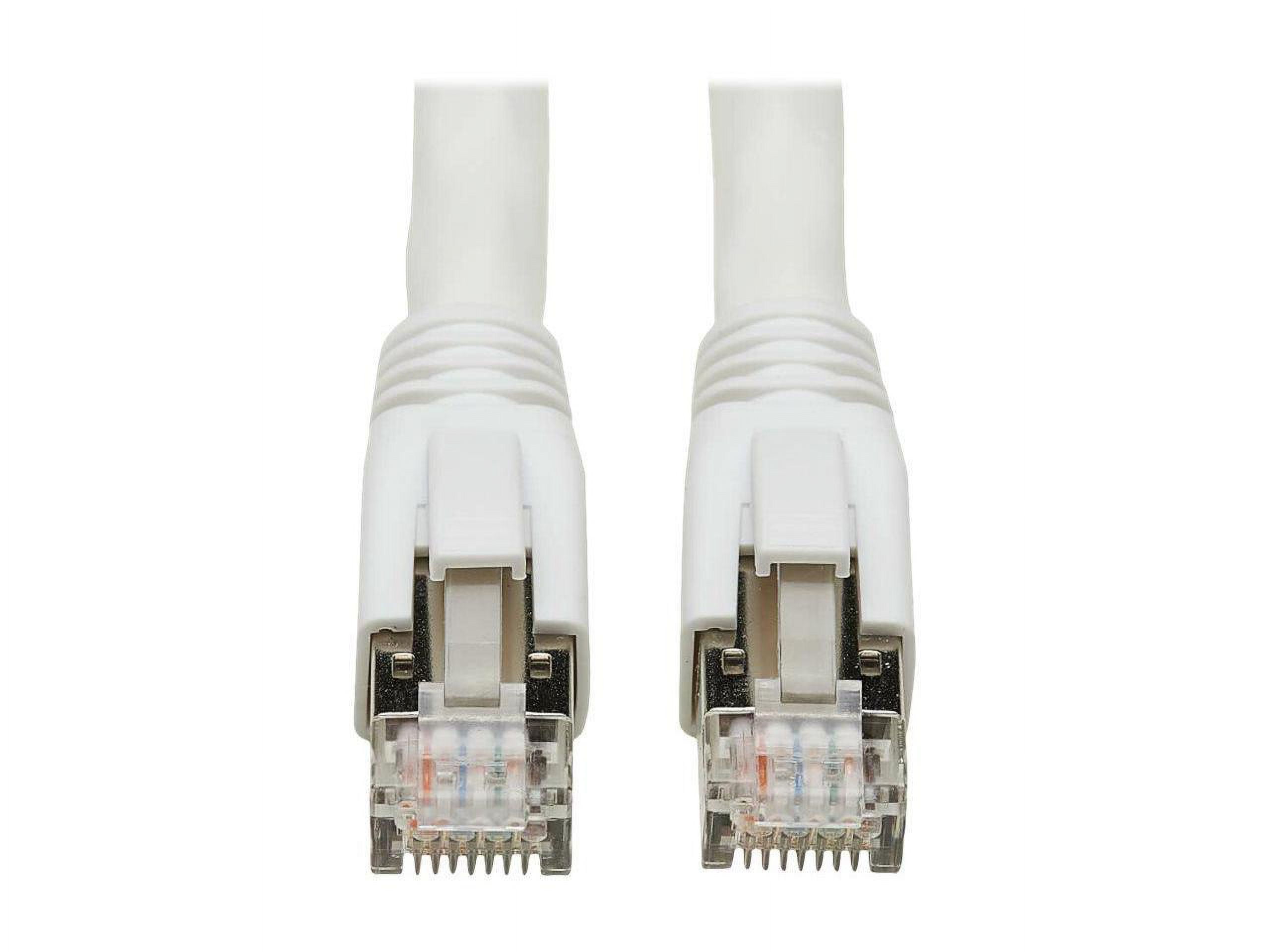 Eaton Tripp Lite Series Cat8 40G Snagless SSTP Ethernet Cable RJ45 M/M PoE White 10 ft. 3.1 m
