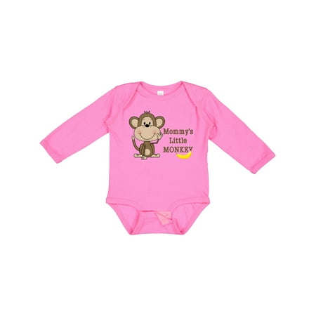 

Inktastic Mommy s Little Monkey Gift Baby Boy or Baby Girl Long Sleeve Bodysuit