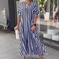 thumbnail image 1 of Jusqu'à 65 % de Réduction! Robes de Mode d'Été pour Femmes 2024 Grande Taille Robe pour Col en V Décontractée Robes d'Été avec Poches Manches Courtes avec Poches, 1 of 6