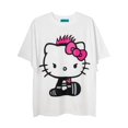 thumbnail image 1 of Camiseta Sanrio Hello Kitty con estampado de dibujos animados, Top de cuello redondo, versión coreana, moda urbana con personalidad, manga corta de algodón Y2K para chica, 1 of 4
