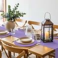 thumbnail image 6 of Lavender Burlap Texture Round 13 Inch Placemats Set of 2, Farmhouse Vintage Lavender HeatResistant Non Slip Place Mats for Dining Table, Wipeable Braided Kitchen Table Mats for Housewarming, 6 of 9