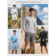thumbnail image 4 of 5 Pack： Men's Hooded UPF 50+ Sun Protection Long Sleeve UV Shirts Fishing Beach Athletic Workout,S, 4 of 5
