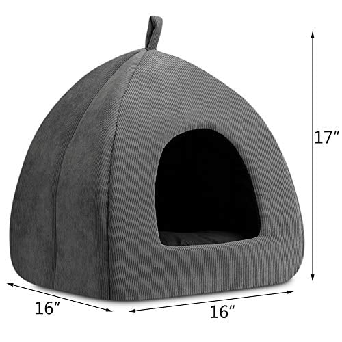 HOT Creative Self-Warming Comfortable Triangle Cat Caver Bed Pet Tent Soft House 