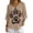 Bear Paw Geometric, variant on Blue Toile Landscape Print 3/4 Sleeve Imitation Linen-Like Blouse, Comfortable Button Down Women's Imitation Linen-Like Blouse for Spring Daily Wear Summer Getaway, Size Large