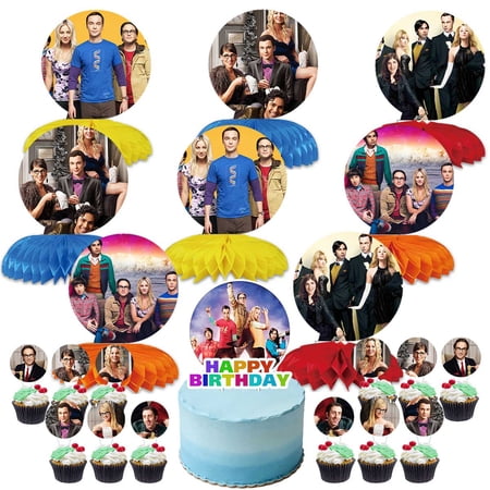 The Big Bang Theory Party Decor Supplies Honeycomb Centerpieces&Table Toppers Cake Toppers Decorations for Birthday