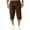 Coffee, variant on Men's Linen Capri Pants Casual Lightweight 3/4 Baggy Pants Drawstring Elastic Waist Beach Yoga Pants with Pockets
