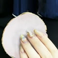 thumbnail image 2 of EIMELI Resin Agate Nail Art Tool Color Paint Palette Holder Drawing Plate (Purple), 2 of 4