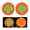 D, variant on 2PCS Fruit Pattern Car Cup Holder Coaster Cute Apple Orange Design Leather Anti Slip Heat Resistant Pad, Easy to Clean Waterproof Coasters for Car Home Office - Color A