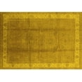 thumbnail image 1 of Ahgly Company Machine Washable Indoor Rectangle Oriental Yellow Traditional Area Rugs, 3' x 5', 1 of 4