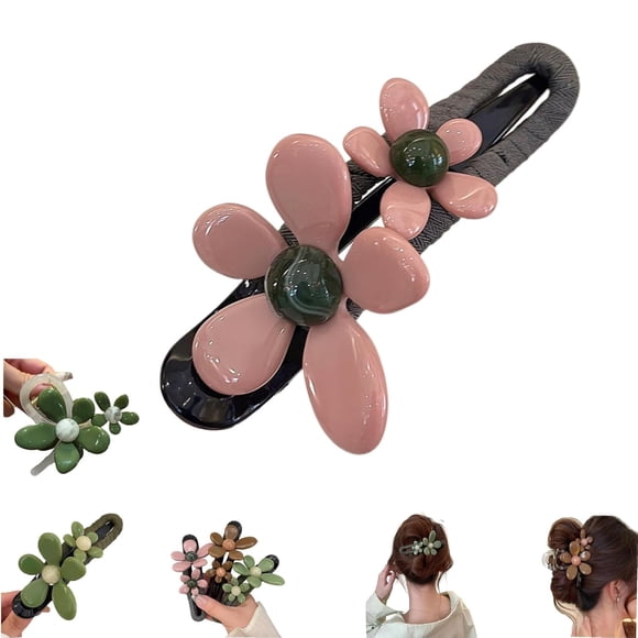 Pinzas rectas con forma de pico de pato y diseño retro, horquilla y pinza recta con forma de pico de pato y diseño retro, pinzas para el pelo elegantes con forma de pico de pato, planas y de fijación