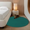 thumbnail image 3 of Dark Green Large Area Rugs for Bedroom Living Room, Soft Non Slip Carpet Bedside Rug, Modern Pure Dark Green Round Floor Cover Kitchen Accent Rug 4' for Dining Room/Office, 3 of 9