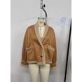 thumbnail image 6 of Faux Fur Winter Jacket Loose Casual Overcoat (M, CarobBrown), 6 of 7