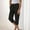 Black, variant on Outfmvch Linen Capri Pants for Women Wide Leg Crop Pants Summer Beach Vacation Plus Size Elastic Waist Trousers with Pockets Pedal Pushers for Women Cropped Lounge Trousers Beach Pant Black S-3XL