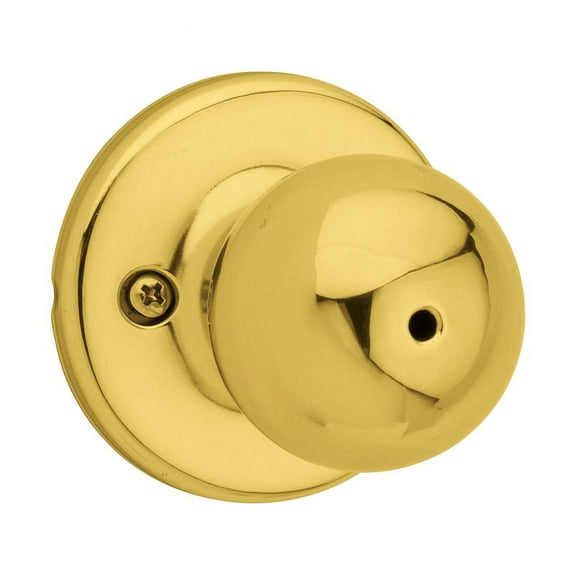 Kwikset Polo Polished Brass Steel Privacy Knob 3 Right or Left Handed