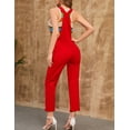 thumbnail image 2 of Bib Overalls for Women Fashion Jean Jumpsuit Adjustable Strap Coveralls, 2 of 8