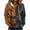 1# Orange, variant on Halloween Women Sweatshirt Patchwork Print Button Henley Hoodie Soft Fleece Long Sleeve Pullover Casual Fall Holiday Outfit Orange L