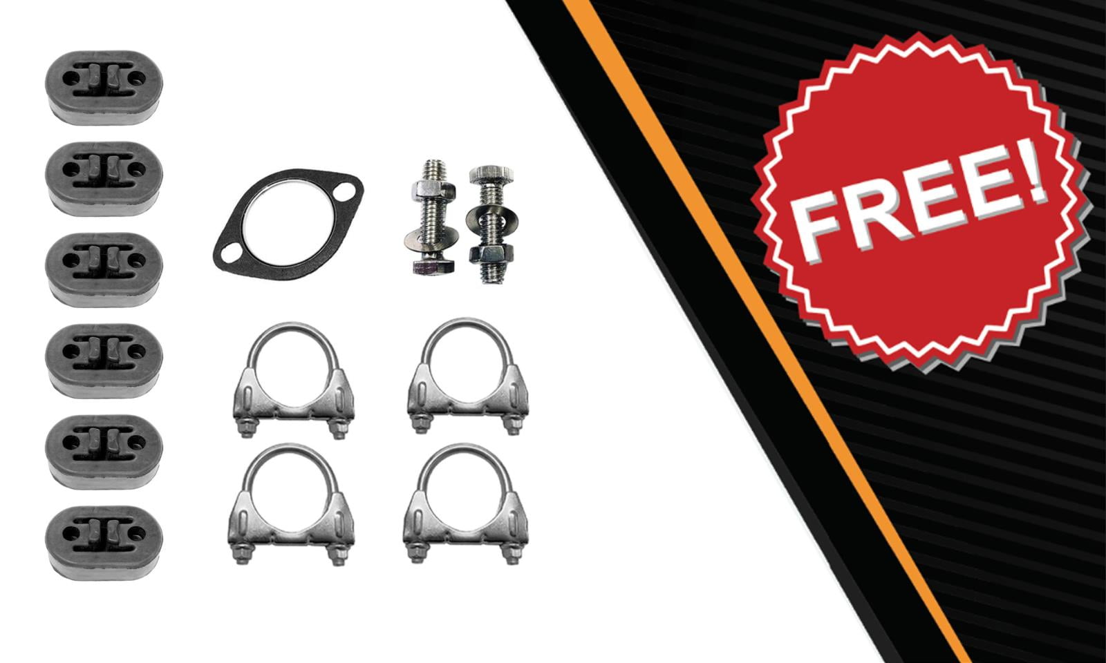 Northeastern Exhaust Resonator, Y-Pipe & Muffler Exhaust System Kit Fits 2003-2008 Pontiac Grand Prix 3.8L - Direct Fit | Stainless Steel | Includes Gaskets, Clamps, Hangers & Bolt Kit