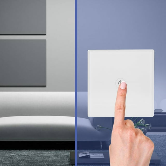 Wireless Switch Panel, 12V LED Lamps Home 1 Way 23A Battery Touch Switch, Offices Hotels Factories for Smart Home