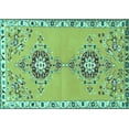 thumbnail image 1 of Ahgly Company Machine Washable Indoor Rectangle Persian Turquoise Blue Traditional Area Rugs, 6' x 9', 1 of 4