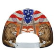 thumbnail image 3 of Lion and Lamb ChriStan Cross American flag baseball cap hat, 3 of 4