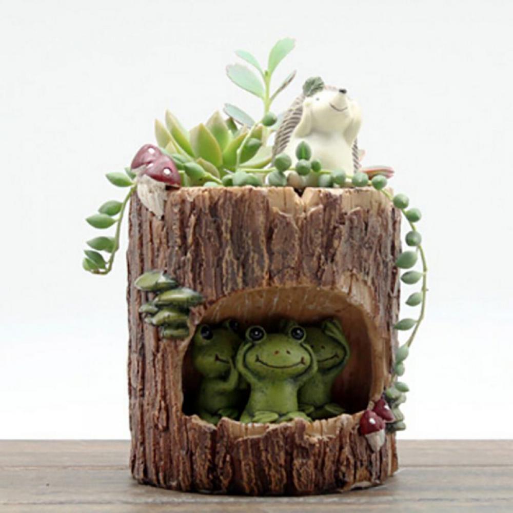 Cute Frog Flower Sedum Succulent Pot Planter Bonsai Trough Box Plant Bed Office Home Garden Pot Decoration - image 2 of 6