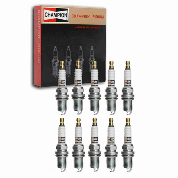 10 pc Champion 9801 Iridium Spark Plugs for IFR6J11 RC8WYPB3 Ignition Wire Secondary Fits select: 2011-2015 CHEVROLET CRUZE, 2015-2021 CHEVROLET TRAX