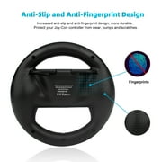 Joycon Steering Wheel (Large Set of 2) Compatible with Nintendo Switch Joycons (Black)