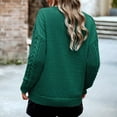 thumbnail image 6 of RYRJJ Womens Oversized Sweaters Fall Crew Neck Long Sleeve Drop Shoulder Pullover Casual Cable Knit Chunky Sweater Tops(Army Green,XL), 6 of 8