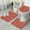 Red Christmas Gingerbread, variant on Red Christmas Gingerbread and Mitten Pattern Bathroom Rugs Sets 3 Piece,Toilet Cover Set,Absorbent Non Slip Bathroom Mats Sets with U-Shaped Contour Rug Toilet Rug Set