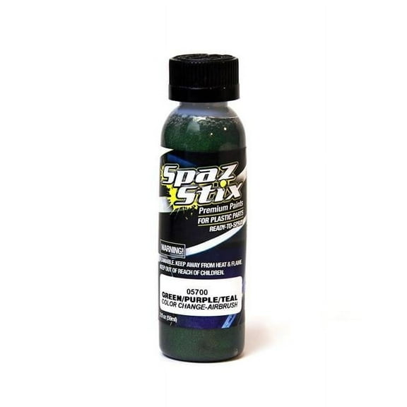 Spaz Stix 05700 Color Change Airbrush Ready Paint Green/Purple/Teal 2oz Bottle