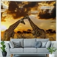 thumbnail image 4 of Orinice Giraffes Sunset Field Tapestry Wall Hanging Unique Style Graphic Tapestries Home Wall Decor Art for Living Room Bedroom Apartment Farmhouse Dorm 40x30inch, 4 of 6