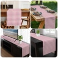 thumbnail image 6 of Pink Table Runner 72 Inches Long, Grid Checkered Plaid Gingham Lattice Trellis Kitchen Coffee Dining Table Decoration for Home Party Birthday Wedding Home Decor 14x72 Inches, 6 of 8