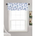 thumbnail image 3 of Blue Coastal Kitchen Valances for Windows Farmhouse Linen Window Valance Curtain for Living Room Window Treatment Ocean Nautical Coral Seahorse Starfish Valance Rod Pocket Topper Drape, 54 x 18 Inch, 3 of 6
