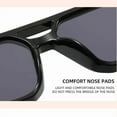 thumbnail image 6 of Retro Fashion Square Frame Sunglasses For Men Women Blue Light Blocking Shades UV400 Sun Glasses Vintage Decorative Sun Glasses ﻿,black, 6 of 9