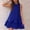 Blue, variant on Babysbule Women's Summer Dresses Women's Fashion Casual O-Neck Solid Color Vest Sleeveless Soft Pleated Dress